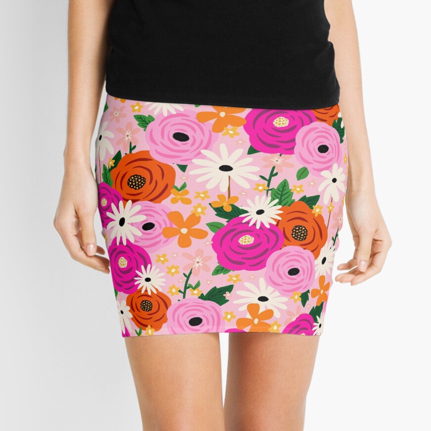 Daisies & Roses Mini Skirt