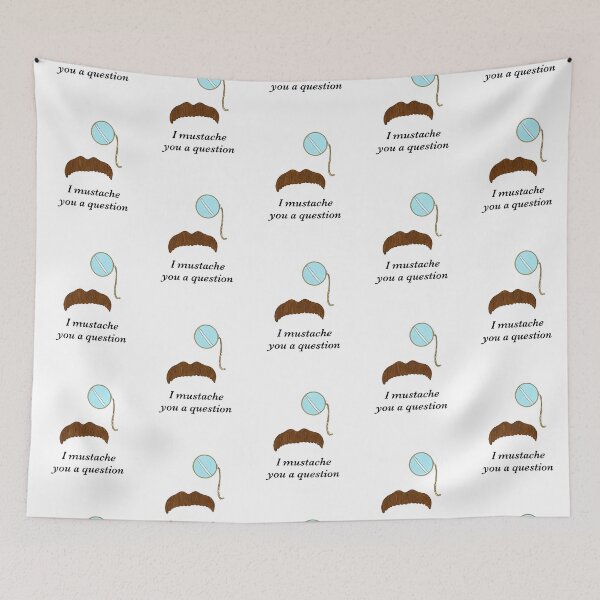 Item preview, I Mustache You A Question Cartoon - Mustached Sleuth designed and sold by EcoElsa.