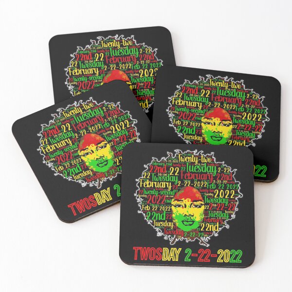 Item preview, Twosday 2022 Tuesday 2/22/2022 Black History Month Afro Word Art designed and sold by FlorenciaBliss.