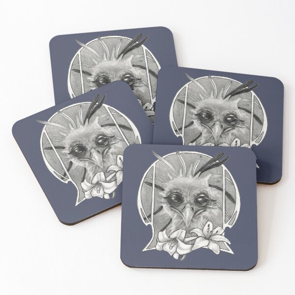 Item preview, Secretary bird and two lilies designed and sold by KnowingWonder.