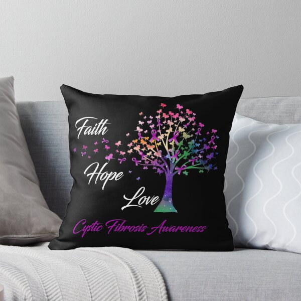 Item preview, Ribbon Tree Faith Hope Love Cystic Fibrosis Awareness designed and sold by Tadmab.
