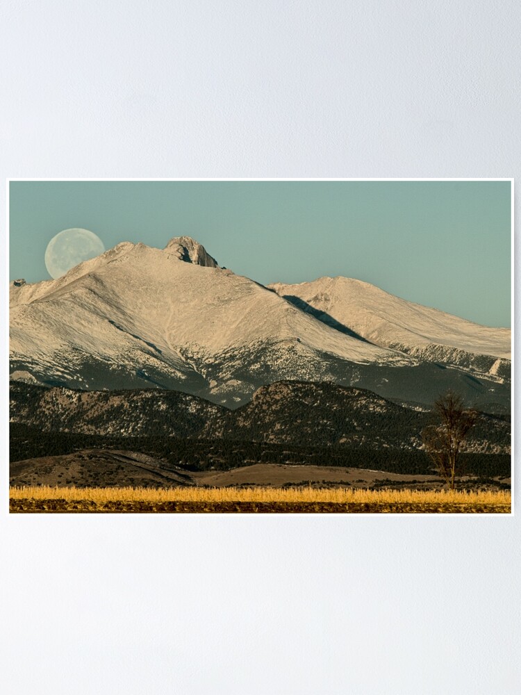 Alternate view of Moonset Over Meeker and Longs Peak Poster
