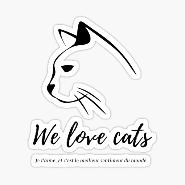 We Love Cats Sticker By Miniistore Redbubble