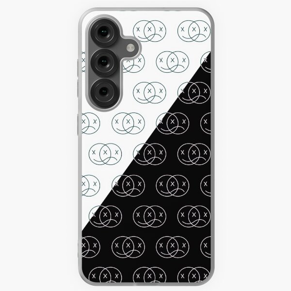 Item preview, minimalistic happy sad face split pattern designed and sold by sydneycaron.