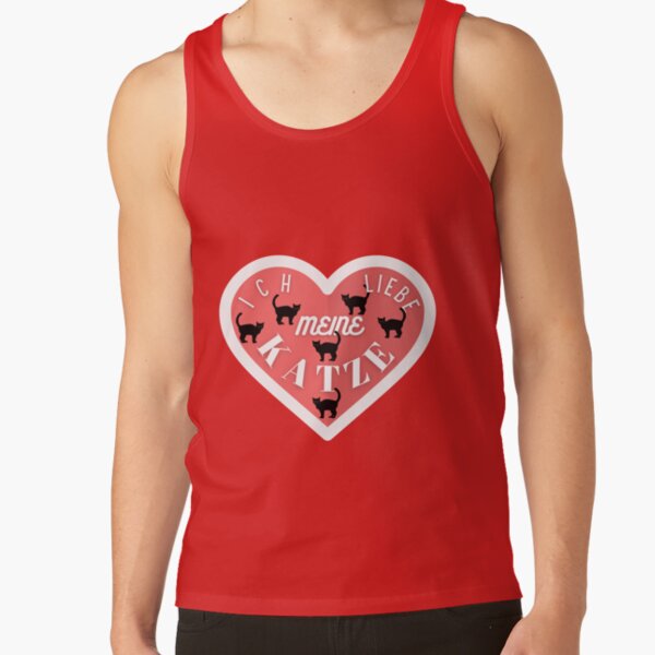 ich liebe meine katze, Kollektion von Designs für Katzenliebhaber, cute heart Shirt Tank Top