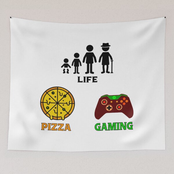 Item preview, Pizza And Gaming T-ShirtLife, Pizza And Gaming designed and sold by DownConer.