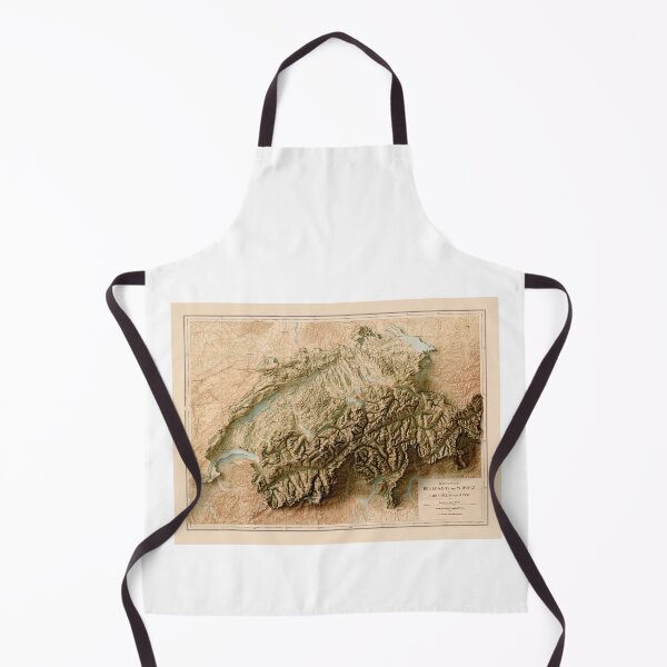 Item preview, 1892 Switzerland Relief Map 3D digitally-rendered designed and sold by ThinkAboutMaps.