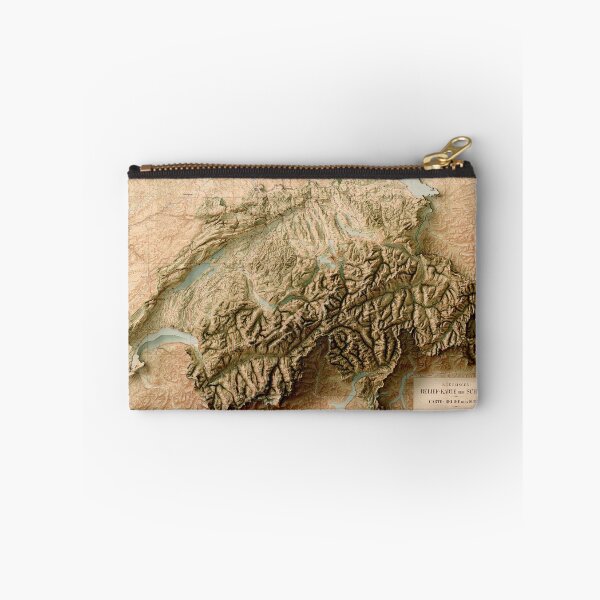 Item preview, 1892 Switzerland Relief Map 3D digitally-rendered designed and sold by ThinkAboutMaps.