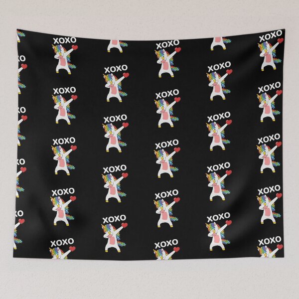 Item preview, Valentines Day Dabbing Unicorn - XOXO Hearts designed and sold by NadyaCC.