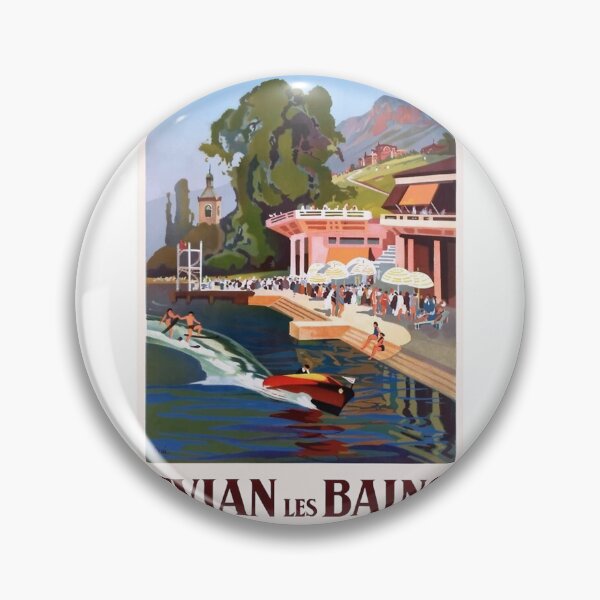 Item preview, Evian Les Bains France Vintage Travel Poster designed and sold by LeonardDooley.
