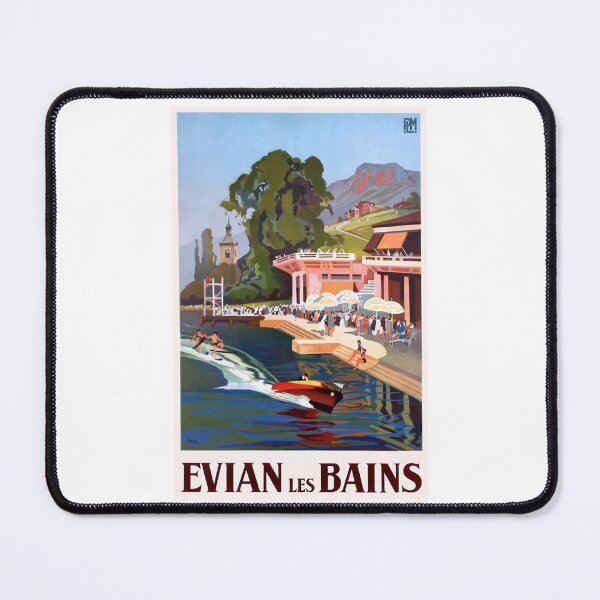 Item preview, Evian Les Bains France Vintage Travel Poster designed and sold by LeonardDooley.