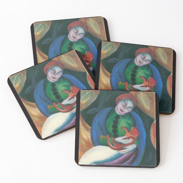Item preview, 'Girl With A Cat II' by Franz Marc (Reprint) designed and sold by Classic Visions Gallery.