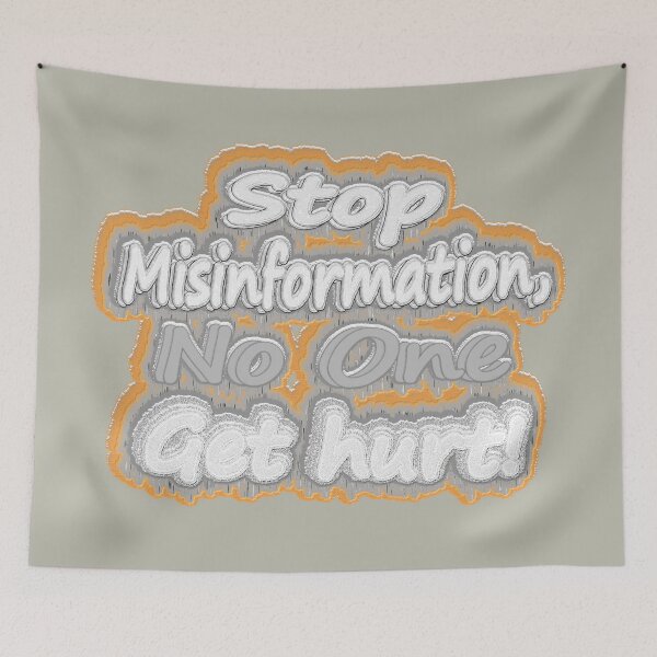 Item preview, Cute Expression Design "Stop Misinformation". Buy Now designed and sold by Health And Fitness Posts e-Store.