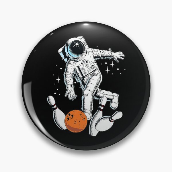 Item preview, Cool Space Astronaut Playing Bowling Graphic Designs Fun designed and sold by LemmikkiBadley.
