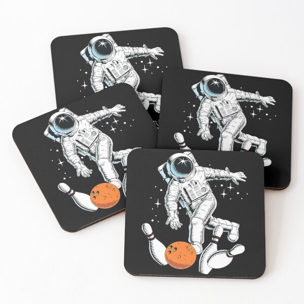 Item preview, Cool Space Astronaut Playing Bowling Graphic Designs Fun designed and sold by LemmikkiBadley.