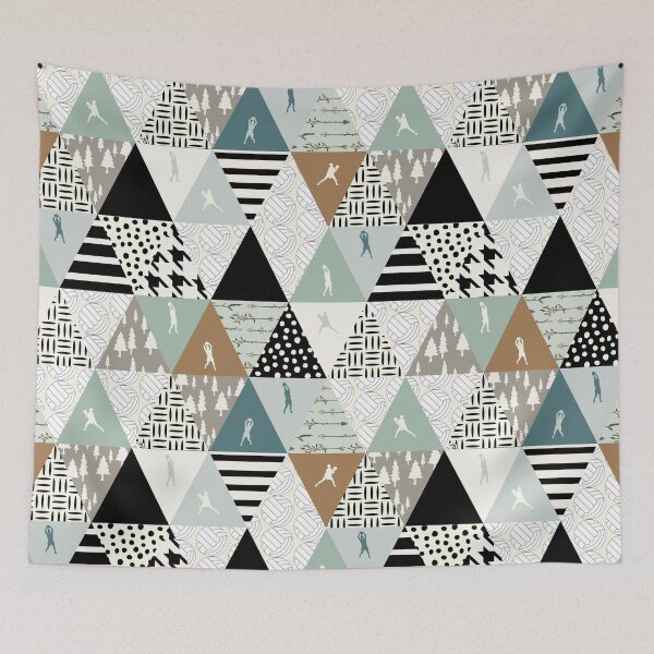 Item preview, Triangles Pattern Netball designed and sold by MobertsonArt.