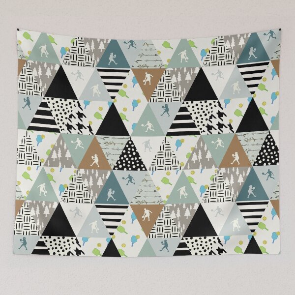 Item preview, Triangles Pattern Pickleball designed and sold by MobertsonArt.