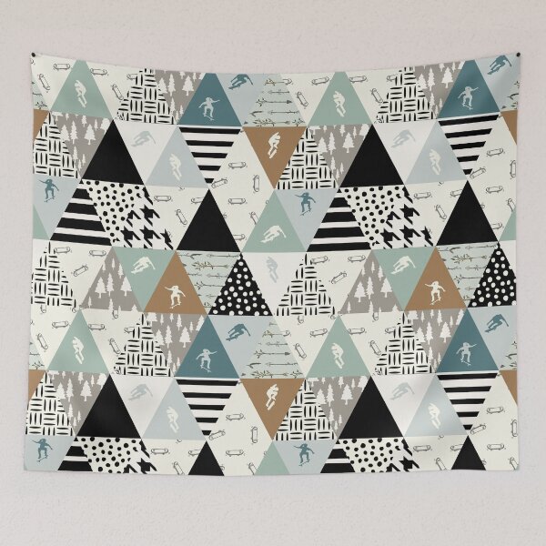 Item preview, Triangles Pattern Skateboarding designed and sold by MobertsonArt.