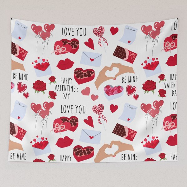 Item preview, Valentine’s Day sticker pack and pattern  designed and sold by Tanuja  Sharma.