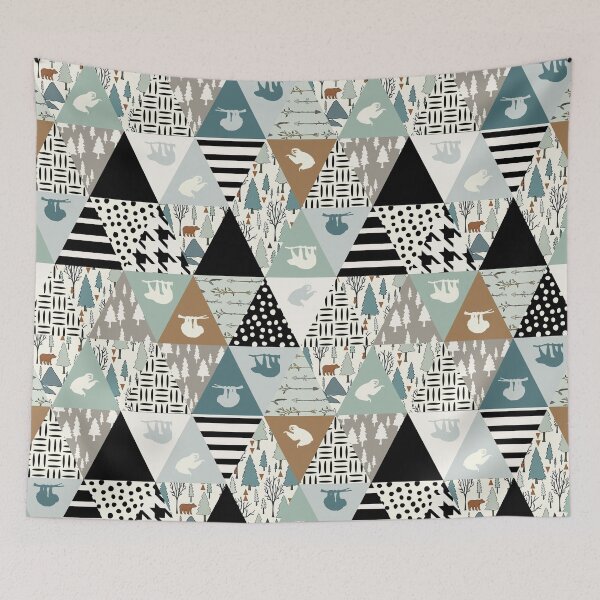 Item preview, Triangles Pattern Sloth designed and sold by MobertsonArt.