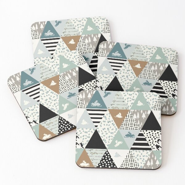 Item preview, Triangles Pattern Snowmobile designed and sold by MobertsonArt.