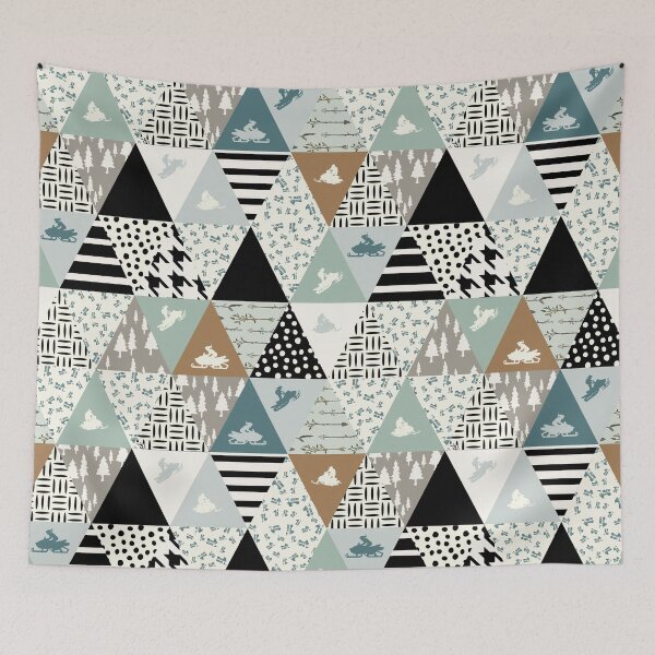 Item preview, Triangles Pattern Snowmobile designed and sold by MobertsonArt.