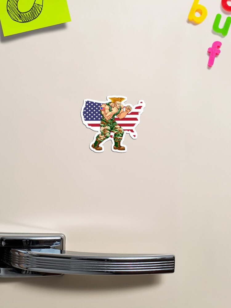 Guile from Street Fighter. Sticker for Sale by NBEdits