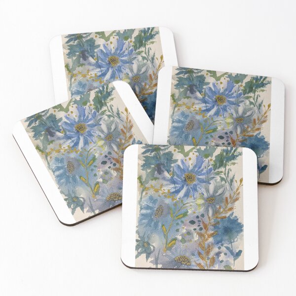 Item preview, Flowers blue by designed and sold by burklundl.