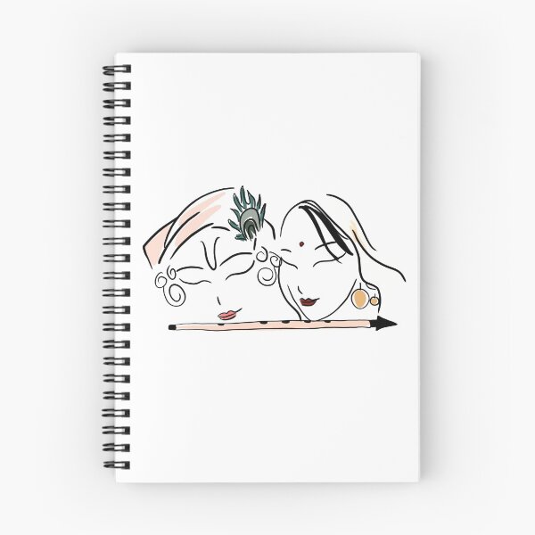 Item preview, Portrait of Krishna and Radha Abstract Art designed and sold by BeryPink.