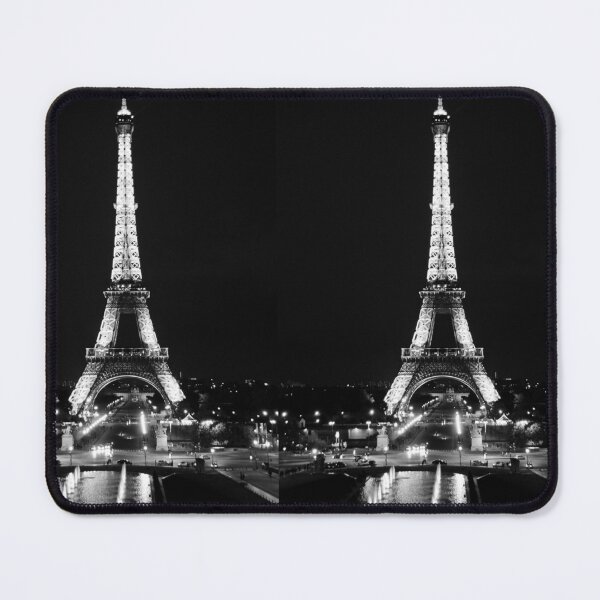 Item preview, Eiffel Tower Paris at night black and white designed and sold by SafariByMarisa.