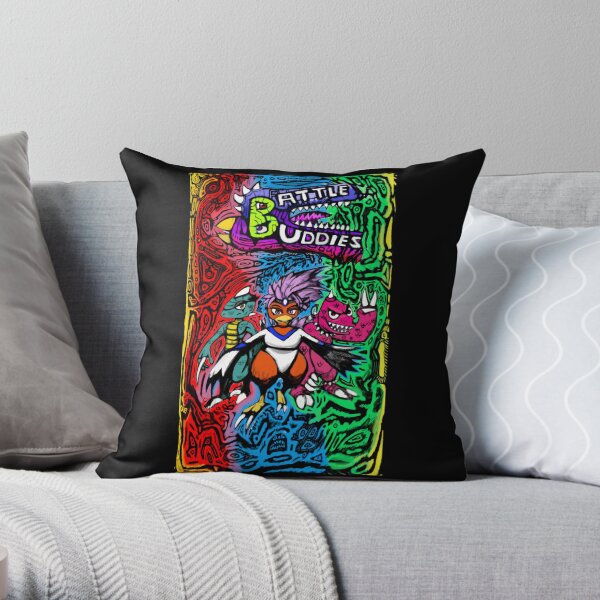 Battle Buddies: The Main Trio Throw Pillow