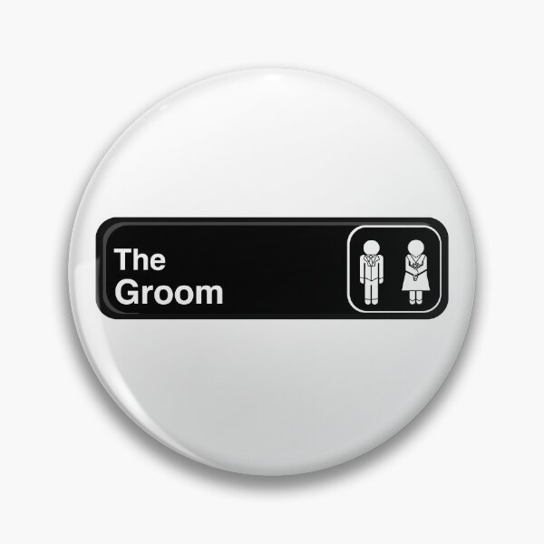 Item preview, The Groom Black Door Sign with Bride and Groom figures designed and sold by LawsonFabrics.