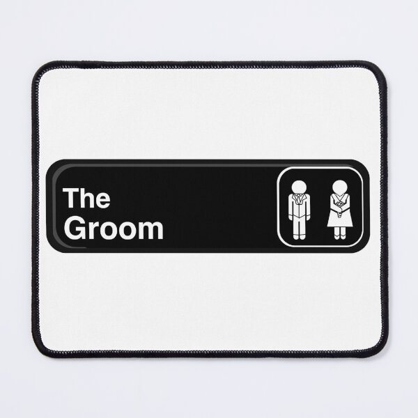 Item preview, The Groom Black Door Sign with Bride and Groom figures designed and sold by LawsonFabrics.