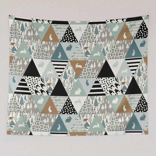 Item preview, Rabbit Triangle Shape Pattern  designed and sold by VickyCloset.