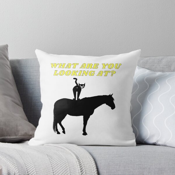 Item preview, cat on horse designed and sold by BlackBerryCute.