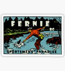Fernie BC Sportsmen's Paradise Vintage Travel Decal Sticker