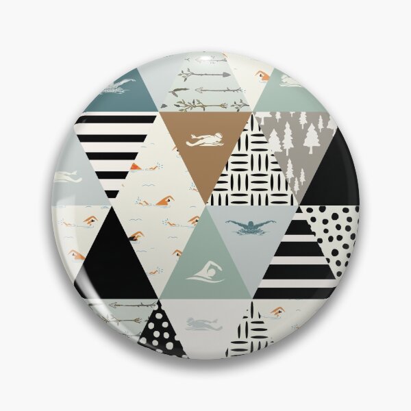 Item preview, Swimming Triangle Shape Pattern  designed and sold by VickyCloset.