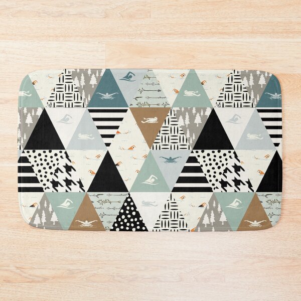 Item preview, Swimming Triangle Shape Pattern  designed and sold by VickyCloset.