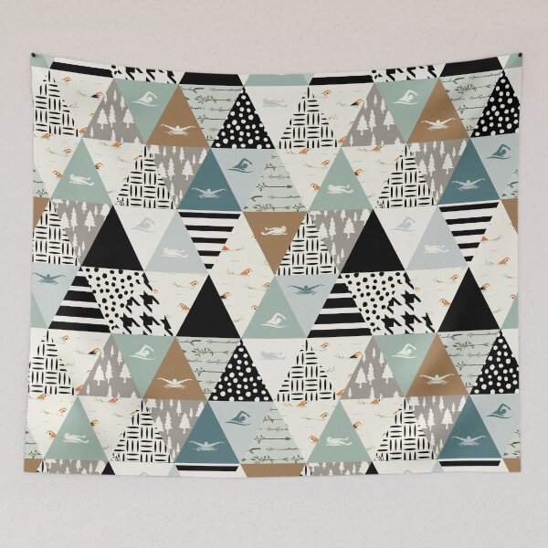 Item preview, Swimming Triangle Shape Pattern  designed and sold by VickyCloset.
