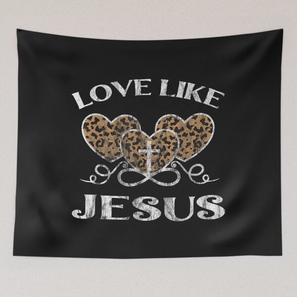 Item preview, Valentine Day Christian Gift Cheetah Leopard Love Like Jesus T-Shirt designed and sold by Blank-Branson.