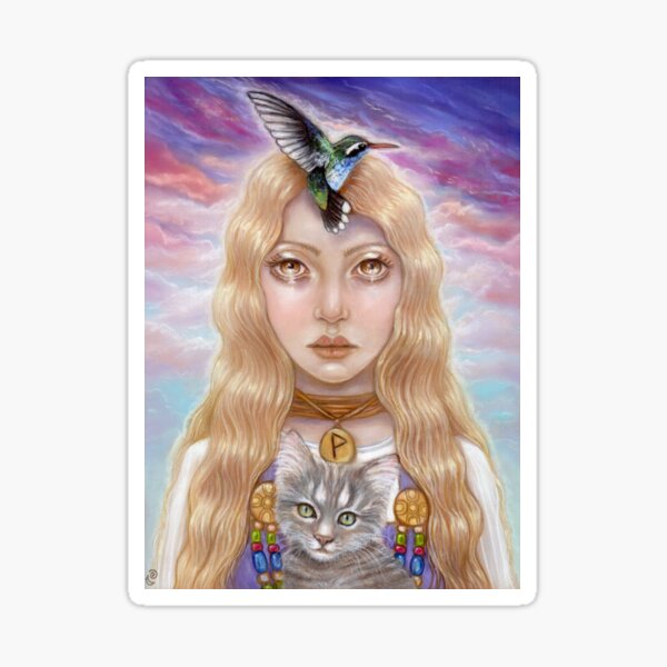 Wunjo Rune Maiden Sticker