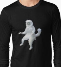 Persian Cat Room Guardian Meme Long Sleeve T-Shirt
