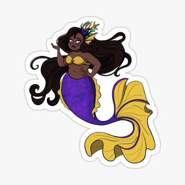 Item preview, Purple And Yellow Mermaid designed and sold by JBeasleyDesigns.