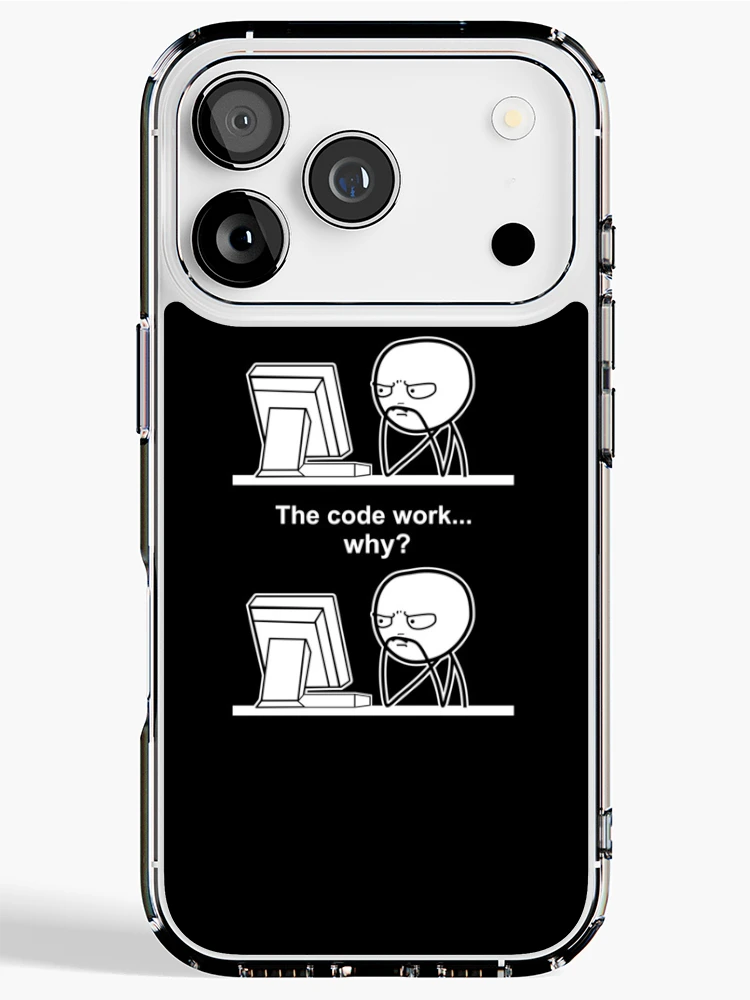 Thumbnail 1 of 5, iPhone Case, Meme Code Work Why designed and sold by nando270.