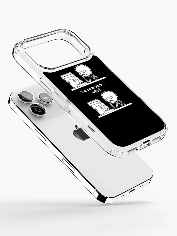 Thumbnail 2 of 5, iPhone Case, Meme Code Work Why designed and sold by nando270.