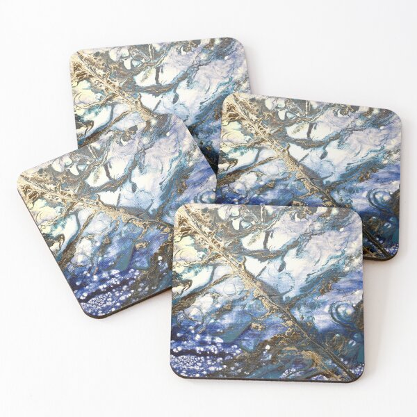 Item preview, Big Abstract Boho Blue Gold designed and sold by Lafino.