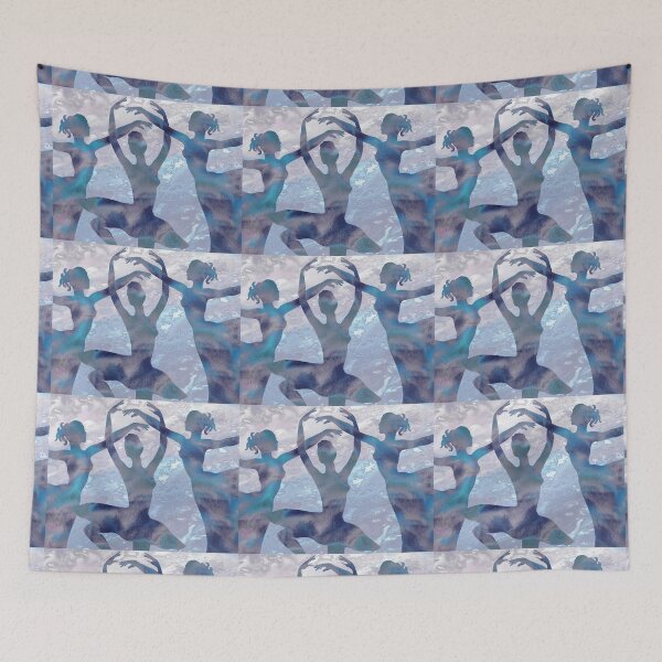 Item preview, Dancing Ballerinas Silhouette Watercolor Dance Of Color VII designed and sold by Irina Sztukowski.