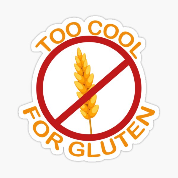 Funny Gluten Free Stickers Sticker