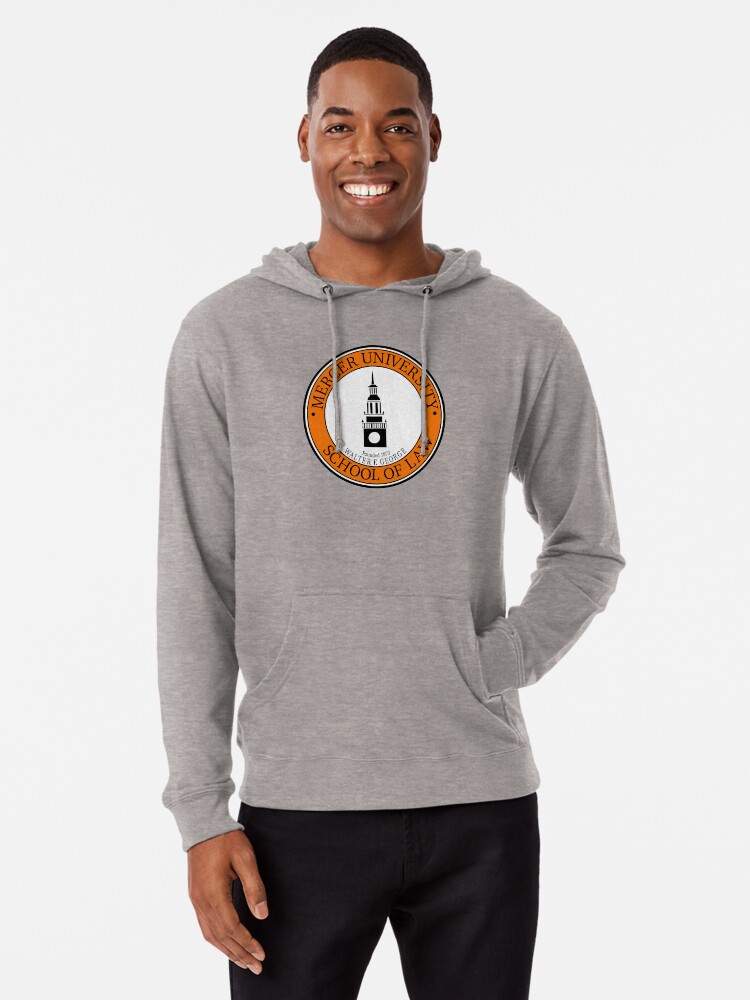 Aperçu 1 sur 5. Sweat à capuche léger avec l'œuvre Faculté de droit de l'Université Mercer créée et vendue par happilyavery.