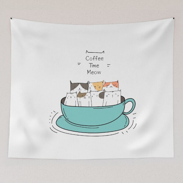 Aperçu de l'œuvre L'heure du café miaou créée et vendue par Lolarod77.